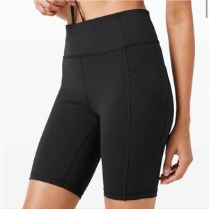 Heathered black Lululemon invigorate shorts size 4